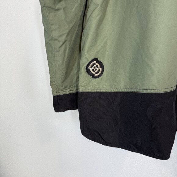 Vintage Jacket Coat Green Black Full Zip Quilted Lining 80s 90s Live Wire XL - Picture 6 of 15